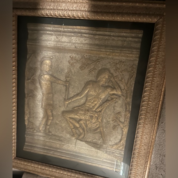 Unique sculpture in a frame unique too - Picture 4 of 4